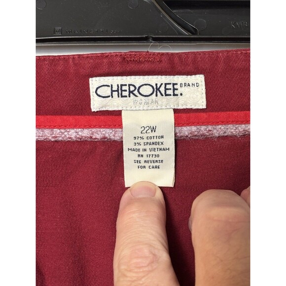 Cherokee Womens Dark Hot Pink / Cherry Red 22W Pants - Picture 5 of 11